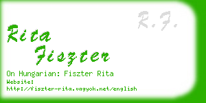 rita fiszter business card